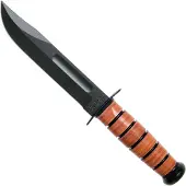 Ka-Bar U.S. Navy Knife 1225 fixed knife, leather sheath