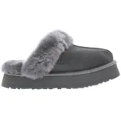 Ugg for woman. 1122550 Disquette dark grey leather sneakers (39), 1 to 3 cm, Suede, None, Casual