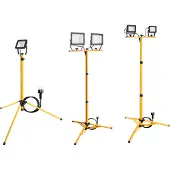 Goobay LED-rakennusvalaisin teleskooppijalustalla, 30 W:n teho