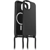 Otterbox React Necklace MagSafe -suojakotelo hihnalla, Apple iPhone 15, musta