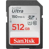 SanDisk Ultra 512 Gt SDXC UHS-I U1 V10 -muistikortti, musta