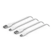 Belkin USB-C kaapeli USB-A:han - - 1M - 2 pakkausta - PVC - Valkoinen