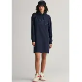 Gant Reg Tonal Shield Dress - Navy - XS
