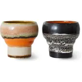 HK Living 70's lungo-muki 24 cl 2 kpl Basalt