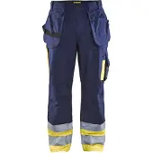 Blakläder Highvis Riipputaskuhousut - Musta/Huomio Keltainen - C44