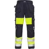 Fristads Palosuojatut Flamestat high vis housut naisten lk 1 2776 ATHS Huomiokeltainen/Laivastonsininen 44