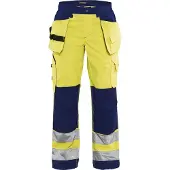Blakläder Naisten Highvis Riipputaskuhousut - Huomio Oranssi/Mariininsininen - D21