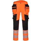 Portwest DX442OBR oranssi Hi-Vis Joustohousut irrotettavilla riipputaskuilla