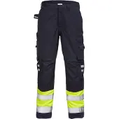 Fristads Palosuojatut Flamestat high vis housut lk 1 2176 ATHS Huomiokeltainen/Laivastonsininen D116