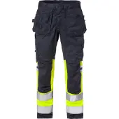 Fristads Palosuojatut flamestat high vis stretch rakentajan housut lk 1 2163 ATHF Huomiokeltainen/Laivastonsininen D92