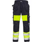 Fristads Palosuojatut Flamestat High Vis housut naisten lk 1 2777 ATHS Huomiokeltainen/Laivastonsininen 44