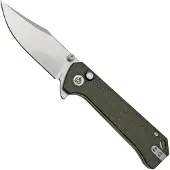 QSP Knife QSP Grebe QS147-A1, 14C28N Clippoint dark brown Micarta, pocket knife
