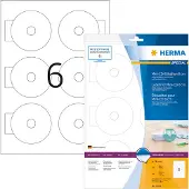 Herma 8619, Valkoinen, Itse kiinnittyvä tulostintarra, A4, Paperi, Laser/Inkjet, Kiinteä