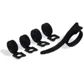 Durable Cavoline Grip Tie, Koukullinen ja lenkillinen nippuside, Musta, 200 mm, 10 mm, 5 kpl (503601)