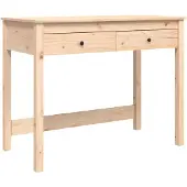 vidaXL Työpöytä laatikoilla 100x50x78 cm täysi mänty