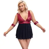 Cottelli Bondage Plus Size - babydoll (punainen)