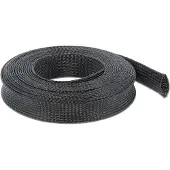 DeLOCK – Braided Sleeving stretchable 10 m x 25 mm black (18904)