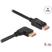 DeLOCK DisplayPort 1.4 (4k/8k) - kulma näyttökaapeli - Musta - 5m