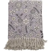 Bloomingville Salli Throw - Purple - 130X160CM