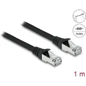 DeLOCK 80134, 1 m, Cat6a, S/FTP (S-STP), RJ-45, RJ-45, Musta