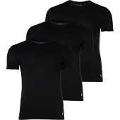 Ralph Lauren for man. 714830304014 Pack of three black undershirts (M), Homewear, Cotton, Short sleeve