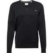 Gant for man. 8030562 Classic black cotton V-neck jumper (S), Casual