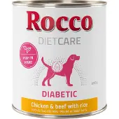 Rocco 24x800g Diet Care Diabetic kana, nauta ja riisi koiran märkäruoka