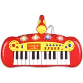 Bontempi elektroninen näppäimistö ja mikrofoni