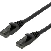 Deltaco – Taipuisa laitekaapeli, U/UTP, Cat6, 3m, monilankaiset johtimet, 24AWG, 500MHz, LSZH, musta (UUTP-1504)