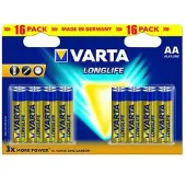 Varta AA/LR06 Longlife -paristo, 16kpl