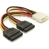 DeLOCK – Cable SATA 15 pin HDD 2 x to 4 pin male (60102)