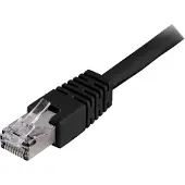 Deltaco – F/UTP Cat6 laitekaapeli, 1m, musta (STP-61S)
