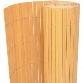 vidaXL Kaksipuolinen puutarha-aita 90x300 cm Keltainen