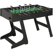 vidaXL Kokoontaittuva jalkapallopöytä 121x61x80 cm musta