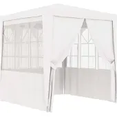 vidaXL Ammattilaisten juhlateltta sivuseinillä 2x2m valkoinen 90g/m²