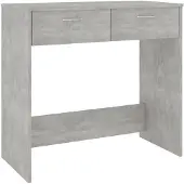 vidaXL Työpöytä betoninharmaa 80x40x75 cm lastulevy