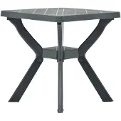 vidaXL Bistropöytä vihreä 70x70x72 cm muovi