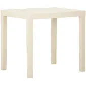 vidaXL Puutarhapöytä valkoinen 79x65x72 cm muovi