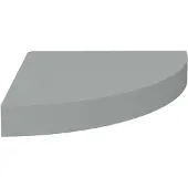 vidaXL Kelluva kulmahylly harmaa 25x25x3,8 cm MDF