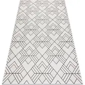 Rugsx Matto string sizal flat 48731960 neliöt, rombit, geometrinen kerma / harmaa