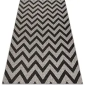 Rugsx Matto string sizal floorlux 20340 hopea / musta zigzag