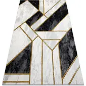 Rugsx Matto emerald yksinomainen 1015 glamouria, tyylikäs marmori, geometrinen musta