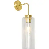 QAZQA Art Deco -seinävalaisin kulta lasilla - Laura