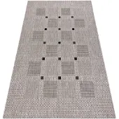 Rugsx Matto string sizal floorlux 20079 neliöt hopea / musta