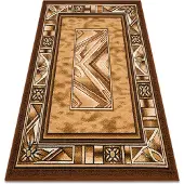 Rugsx Alfombra BCF Morad OPAL marco, clásico - dorado oscuro 200x300 cm