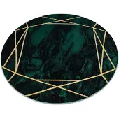 Rugsx Matto emerald yksinomainen 1022 pyöreä - glamouria, tyylikäs marmori, geomet