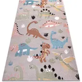 Rugsx Matto fun dino lapsille, dinosaurukset beige