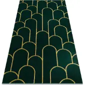 Rugsx Matto emerald yksinomainen 1021 glamouria, tyylikäs art deco, pullon vihreä /