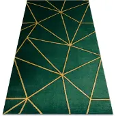 Rugsx Matto emerald yksinomainen 1013 glamouria, tyylikäs geometrinen kerma / kulta-