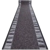 Rugsx Alfombra de pasillo con refuerzo de goma LINEA gris 100cm 100x140 cm